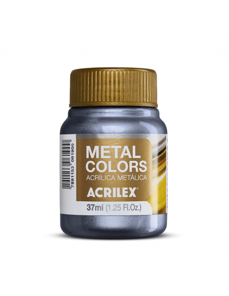 Pintura Acrílica Metal Colors Negro 37ml, ACRILEX
