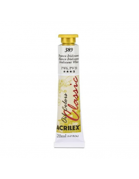Oil Colors 389 Blanco Iridiscente Metálico 20ml ACRILEX