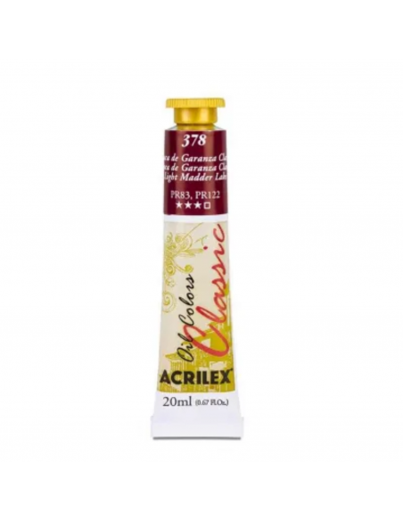 Oil Colors 378  Laca de Garanza Clara 20ml ACRILEX