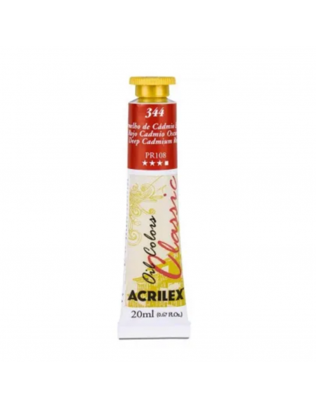 Oil Colors 344 Rojo Cadmio Oscuro 20ml ACRILEX