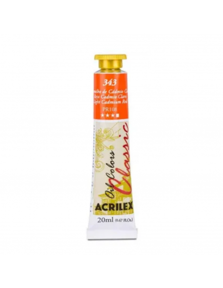Oil Colors 343 Rojo Cadmio Claro 20ml ACRILEX