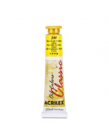 Oil Colors 340 Amarillo Cadmio Claro 20ml ACRILEX Oil Colors 340 Amarillo Cadmio Claro 20ml ACRILEX