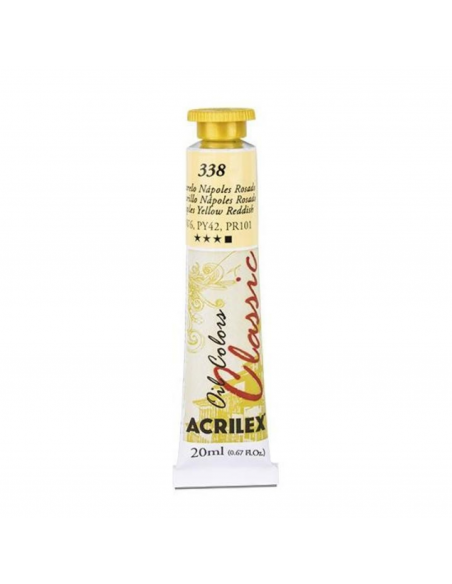 Oil Colors 338 Amarillo Nápoles Rosado 20ml ACRILEX