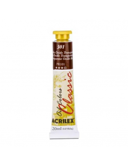 Oil Colors 301 Rojo Oxido Transparente 20ml ACRILEX