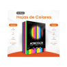 Paquete de hojas de colores carta ACRICOLOR