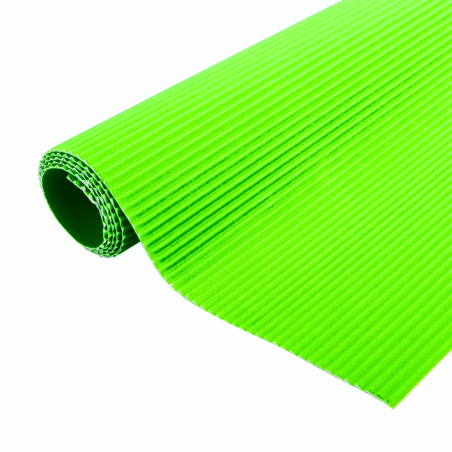 Cartón Corrugado Flourescente Verde