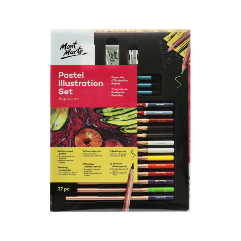 Set de Dibujo en Colores Pasteles MONT MARTE - Jobbi Set de Dibujo en Colores Pasteles MONT MARTE - Jobbi