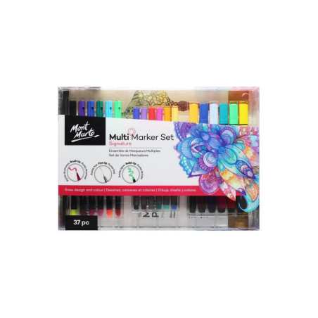 Set de Marcadores de diferentes Puntas + Block con37 pzs MONT MARTE - jobbi