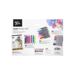 Set de Marcadores de diferentes Puntas + Block con37 pzs MONT MARTE - jobbi