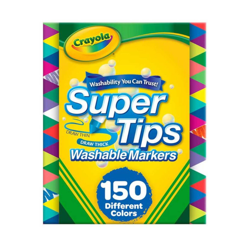 Caja de 150 Colores Super Tips CRAYOLA - jobbi Caja de 150 Colores Super Tips CRAYOLA - jobbi