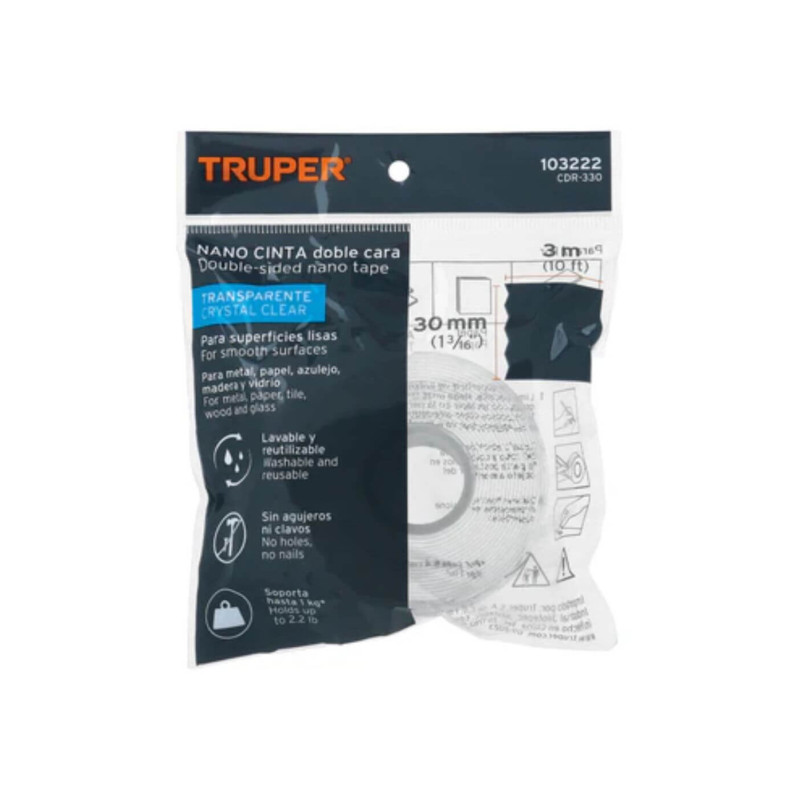 Cinta Platica de Doble Cara, Transparente FIVE STICK  - jobbi