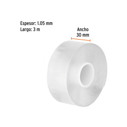 Cinta Platica de Doble Cara, Transparente FIVE STICK  - jobbi