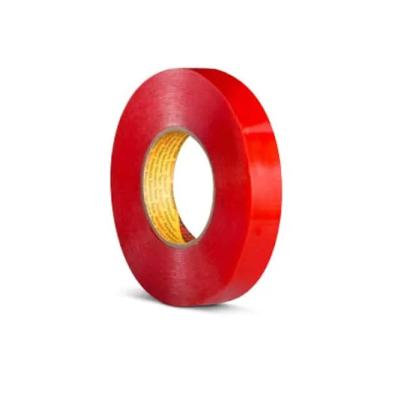 Cinta Adhesiva Doble Cara Deslizante Roja Transparente 3M -  jobbi Cinta Adhesiva Doble Cara Deslizante Roja Transparente 3M -  jobbi