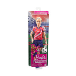 Muñeca Barbie Futbolista Camisa Roja - jobbi
