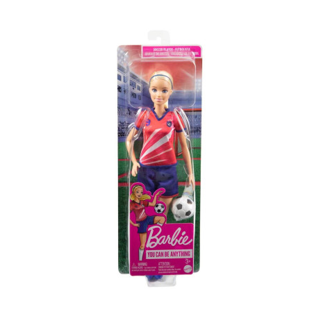 Muñeca Barbie Futbolista Camisa Roja - jobbi