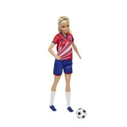 Muñeca Barbie Futbolista Camisa Roja - jobbi