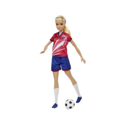 Muñeca Barbie Futbolista Camisa Roja - jobbi