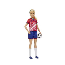 Muñeca Barbie Futbolista Camisa Roja - jobbi