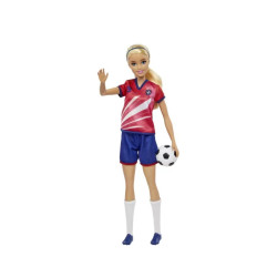 Muñeca Barbie Futbolista Camisa Roja - jobbi