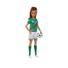 Muñeca Barbie Futbolista con Camiseta Verde - jobbi