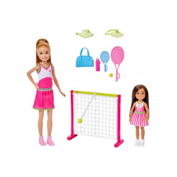 Muñecas de Barbie Stacie y Chelsea Juego de tenis - jobbi