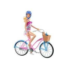Muñeca Barbie de Paseo en Bicicleta - jobbi