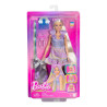 Barbie Fun  Fancy  Muñeca y accesorios, muñeca rubia con melena extralarga