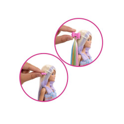 Barbie Fun  Fancy  Muñeca y accesorios, muñeca rubia con melena extralarga