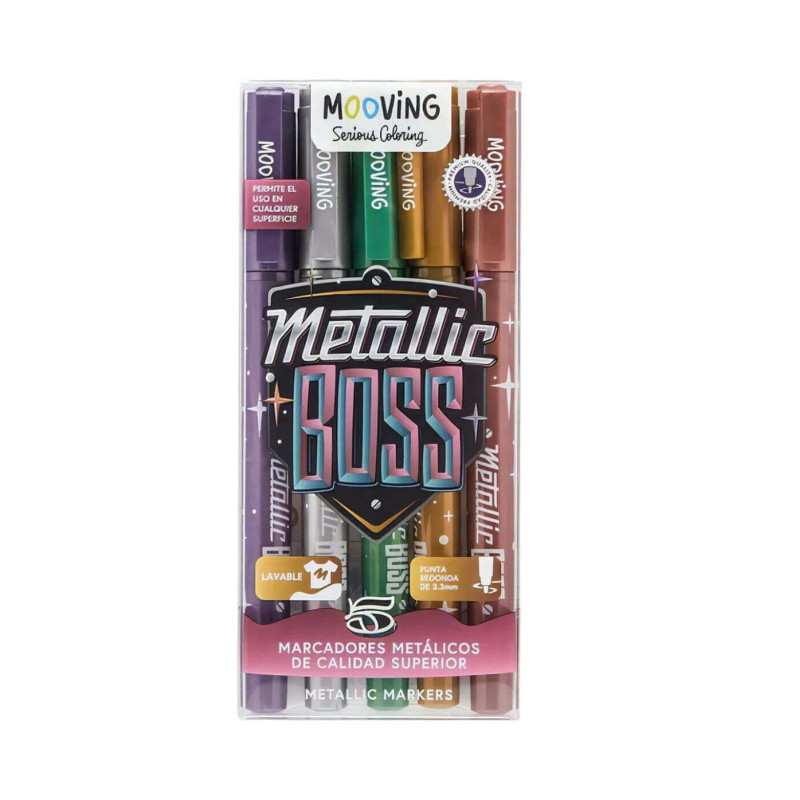 Set de Coloring Marcadores Metálico X5 MOOVING - jobbi