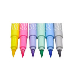 Marcadores Color Pastel Punta Pincel X6 MOOVING - jobbi