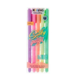 Roller Tinta Gel Pastel Coloring X5  MOOVING -  jobbi