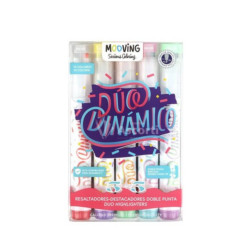 Set 5 Resaltadores Doble Punta MOOVING - jobbi