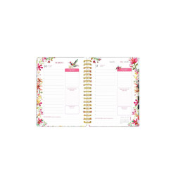 Agenda Color Blanco con Diseño Floral MOOVING - jobbi