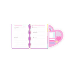 Agenda Color Rosado Diseño de Corazon Quitapesares MOOVING - jobbi