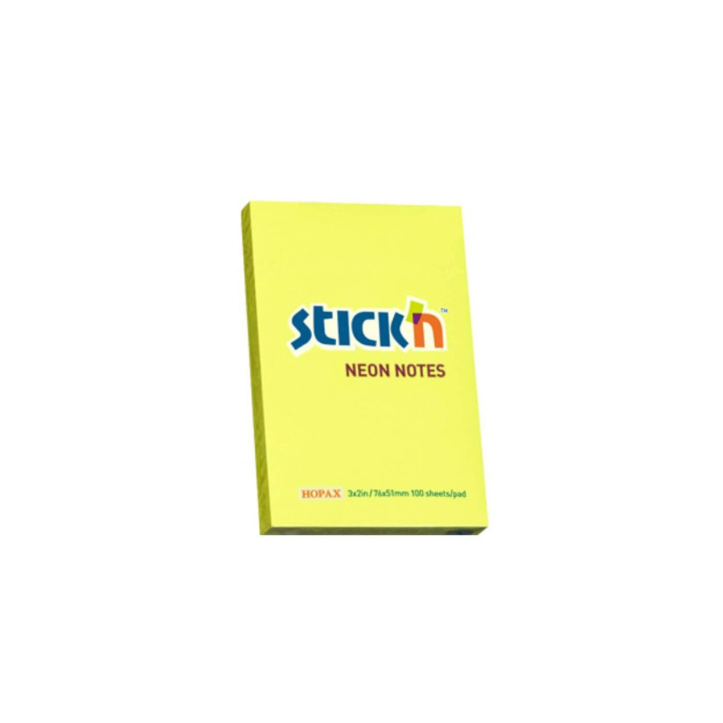 Notas Adhesivas Neón Amarillo 3x2 - jobbi