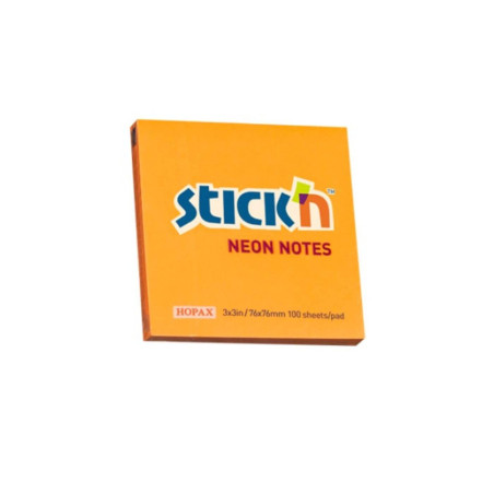 Notas Adhesivas Neón Naranja 3x3 - jobbi