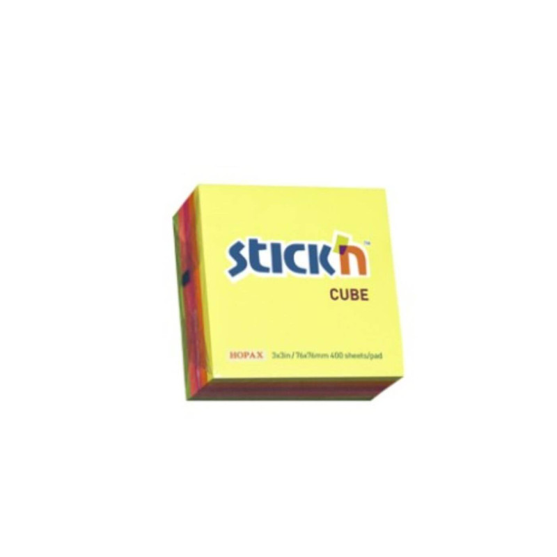 Cubo Notas Adhesivas Neón 3x3 - jobbi
