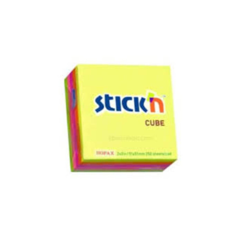Cubo Notas Adhesivas Neón 2x2 - jobbi