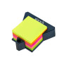 Cubo Notas Adhesivas Neón 3x3 con Dispensador Porta Bolígrafo - jobbi