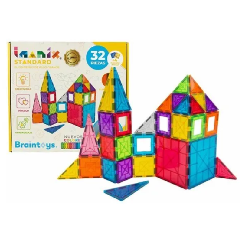 IMANIX - Juego de Construcción Magnético de 32 Piezas