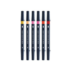 Set de Marcadores de Punta Pincel con 6 Colores MONAMI - jobbi