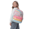 Mochila Totto Rosa con Arcoiris M