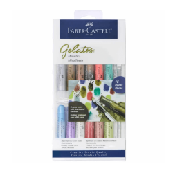 Crayones Acuarelables Metalicos Gelatos Faber Castell