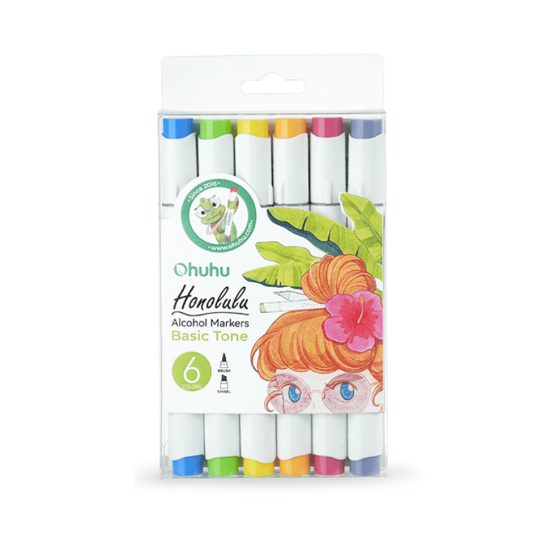 Marcadores Ohuhu Honolulu, Set de 6 Tonos Clásicos - JOBBI
