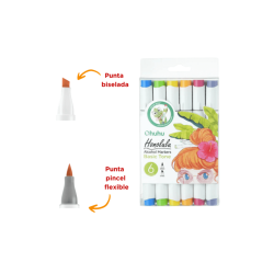 Marcadores Ohuhu Honolulu, Set de 6 Tonos Clásicos - JOBBI