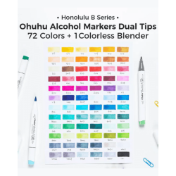 Marcadores Ohuhu Honolulu Set De 72 Colores - JOBBI