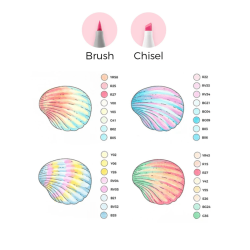 Marcadores Ohuhu Honolulu Set De 48 Tonos Pastel - JOBBI