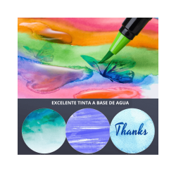 Marcadores Profesionales Ohuhu Acuarelables Set de 24 colores - JOBBI