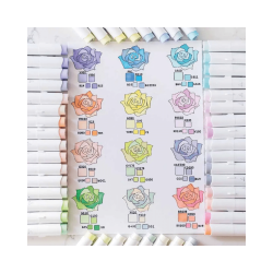 Marcador Ohuhu Dual Tips 96 Colores Pasteles - JOBBI