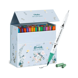 Marcadores Ohuhu a Base de Agua de 120 Colores Brush & Fine JOBBI